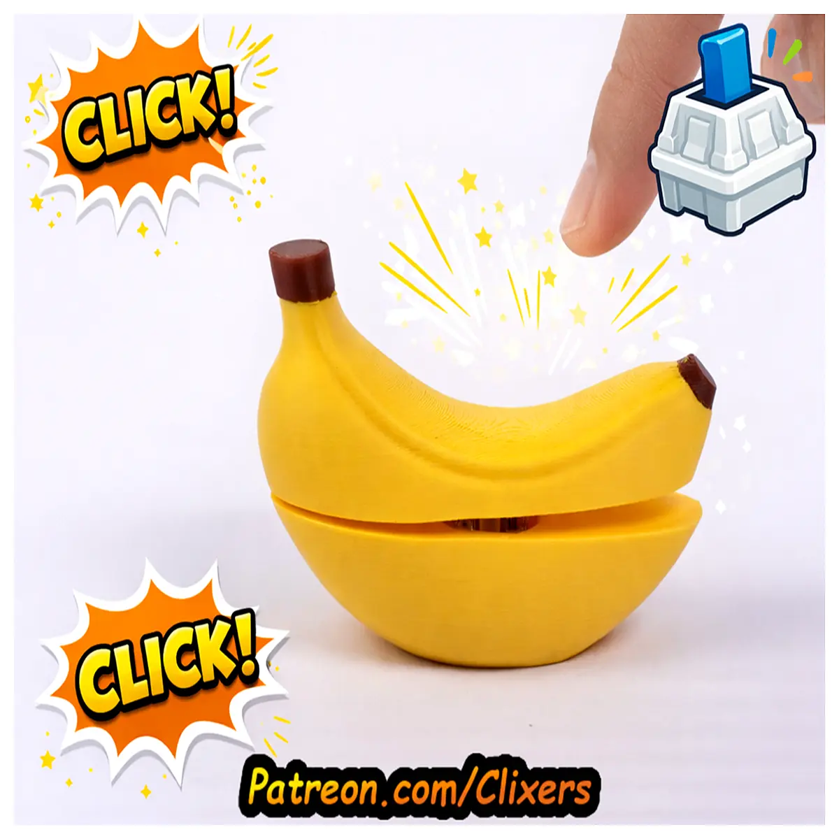 Banana Squeeze Toy Stress Relief Fun Sensory Play Cute Puzzle Mini Squish Relaxation Gift