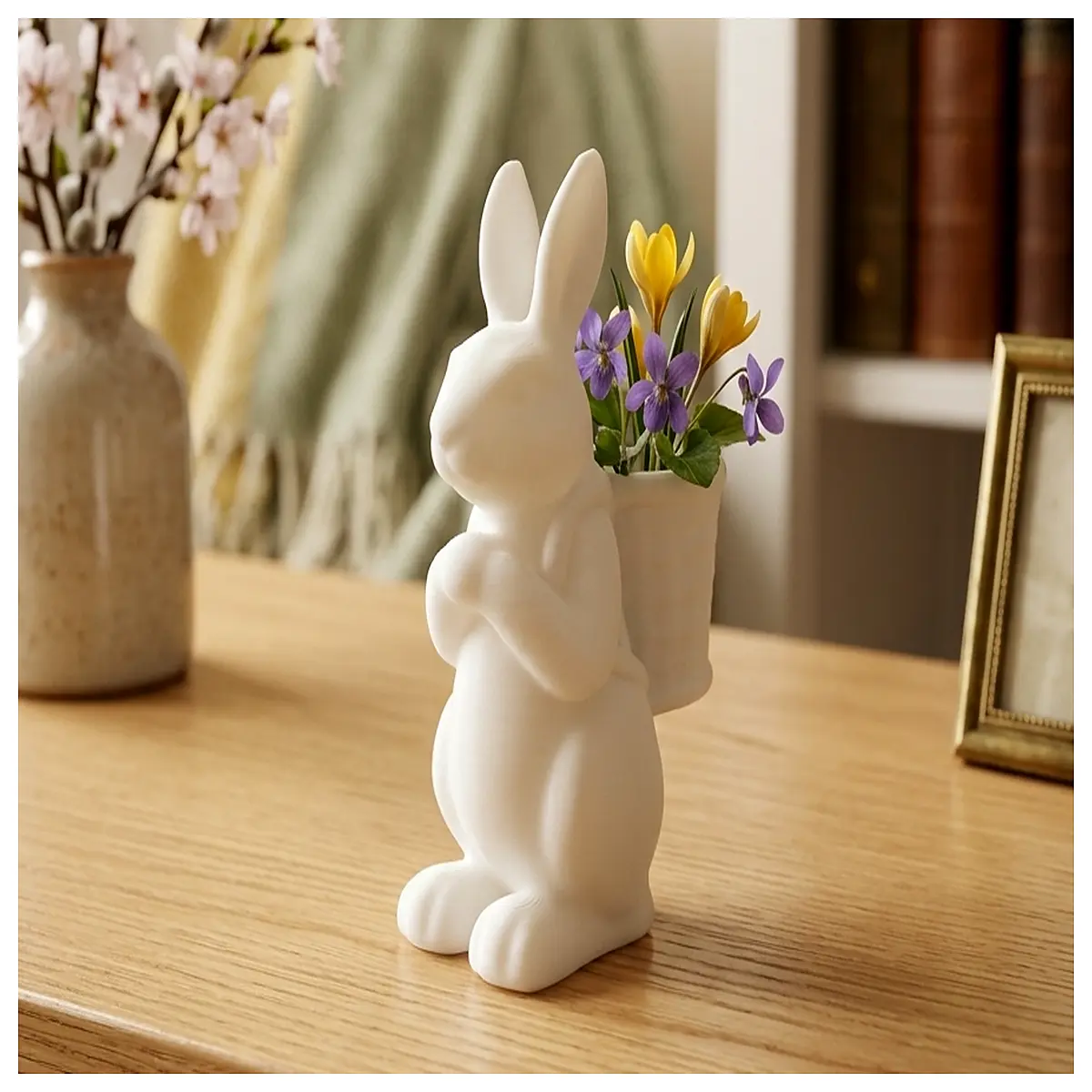 easter bunny plush toy cute rabbit decorations for spring party hollow chocolate egg hunt gifts home garden lawn decor