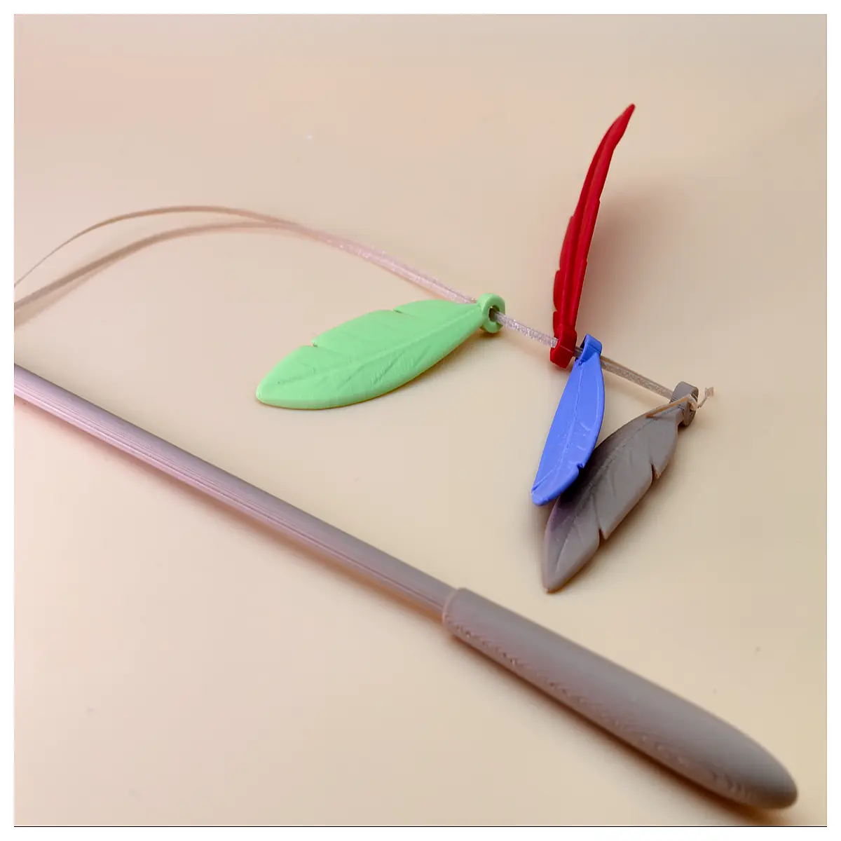 interactive cat toys feather wand with bells for kittens indoor play exercise
