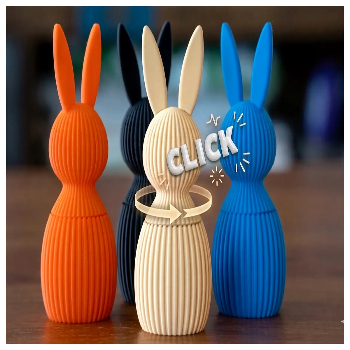 Clicking Rabbit Toy Stress Relief Fidget Puzzle Toy Anxiety Relief Fun Game for Adults Kids