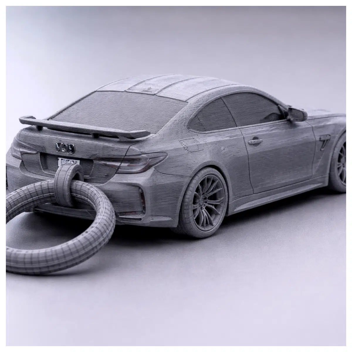 M4 Keyring Single Car Decoration M4 Owner Gift Personalized Keychain Car Interior Accessory