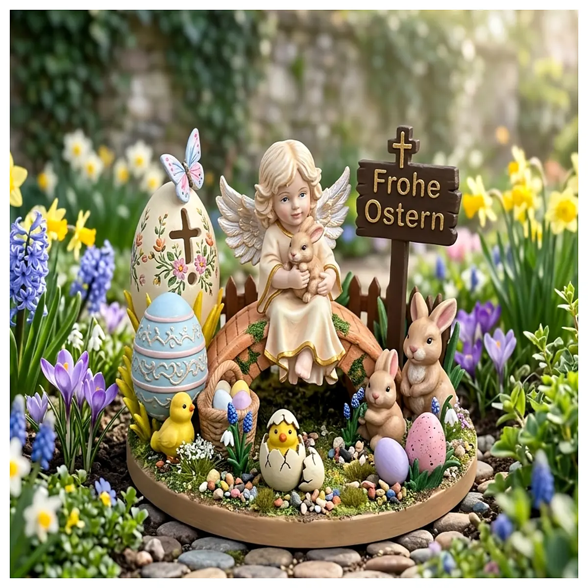 happy easter spring decor pastel bunny home accents floral table centerpiece seasonal holiday party supplies