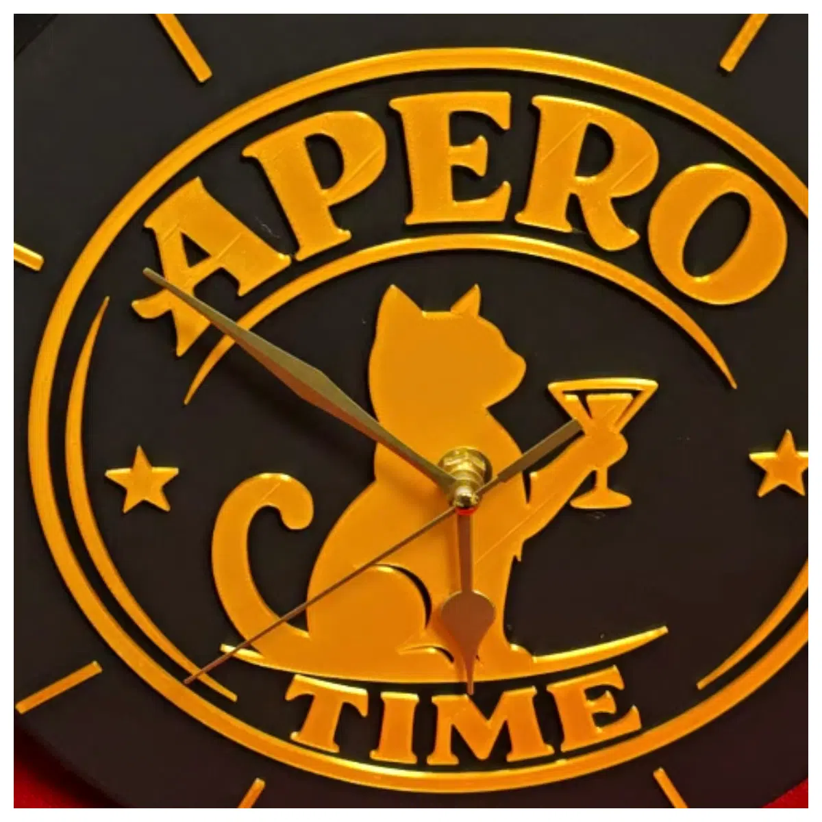 kitchen wall clock with happy hour countdown timer pre dinner party decor bar timepiece for home entertainment center