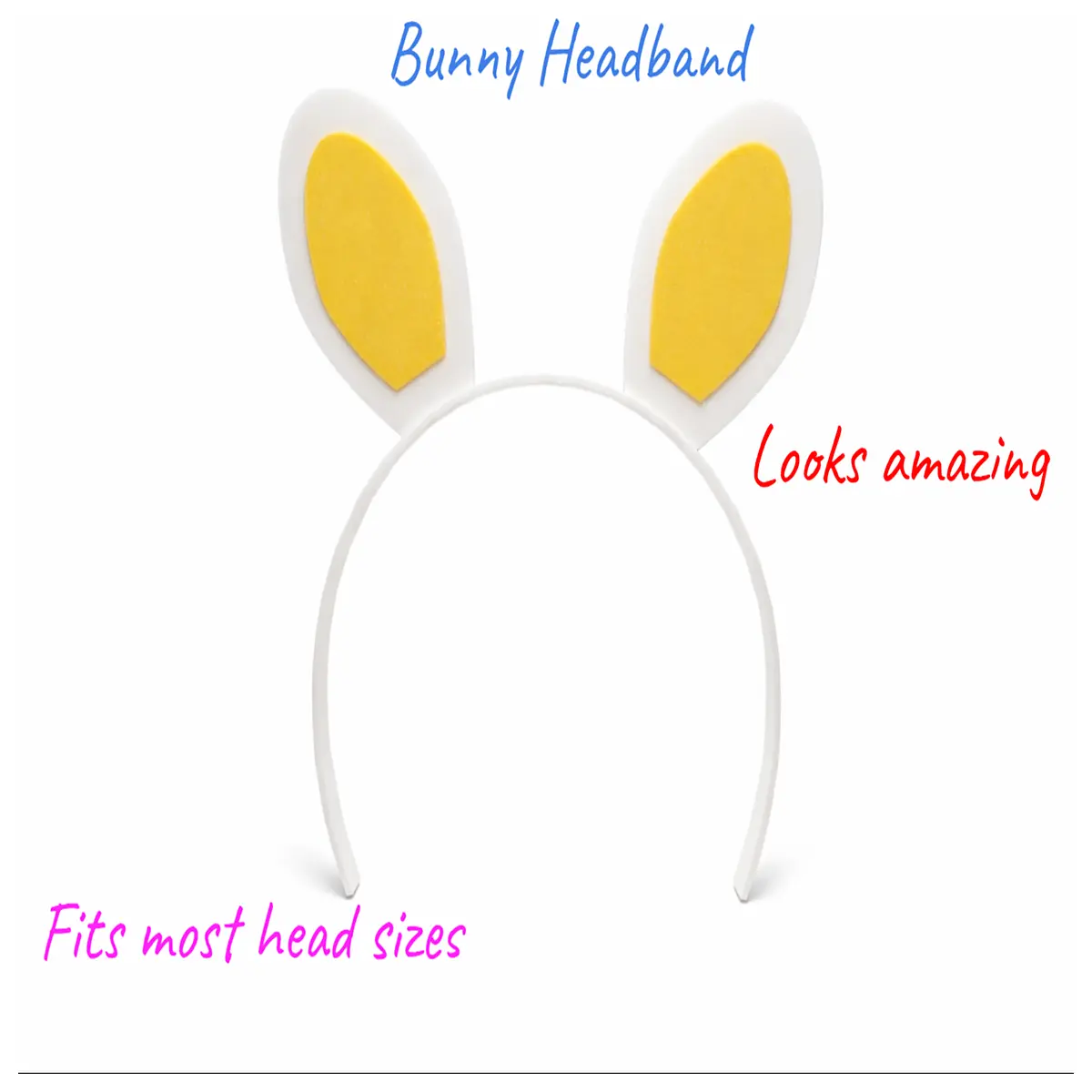 cute bunny ears headband for women girls soft plush petal hair clip party costume accessory