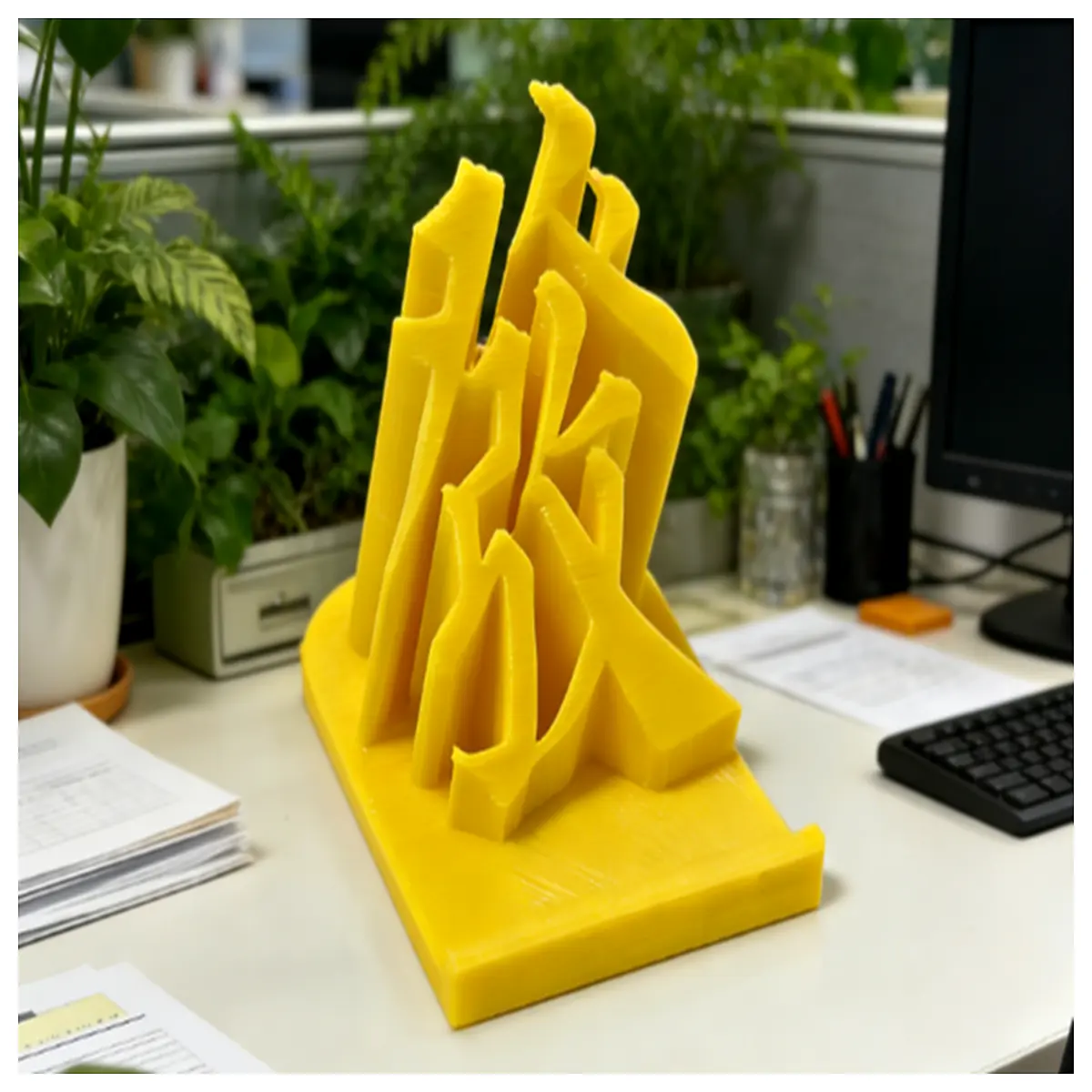 character letter phone holder desktop organizer for tablet charging dock