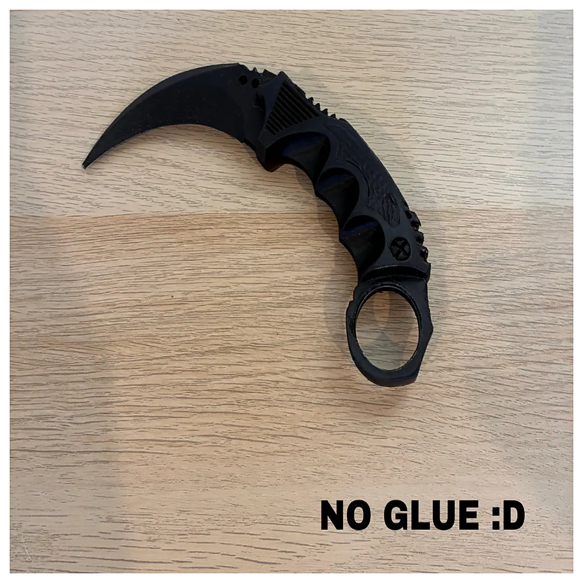 printed karambit tactical grip custom handle resin print