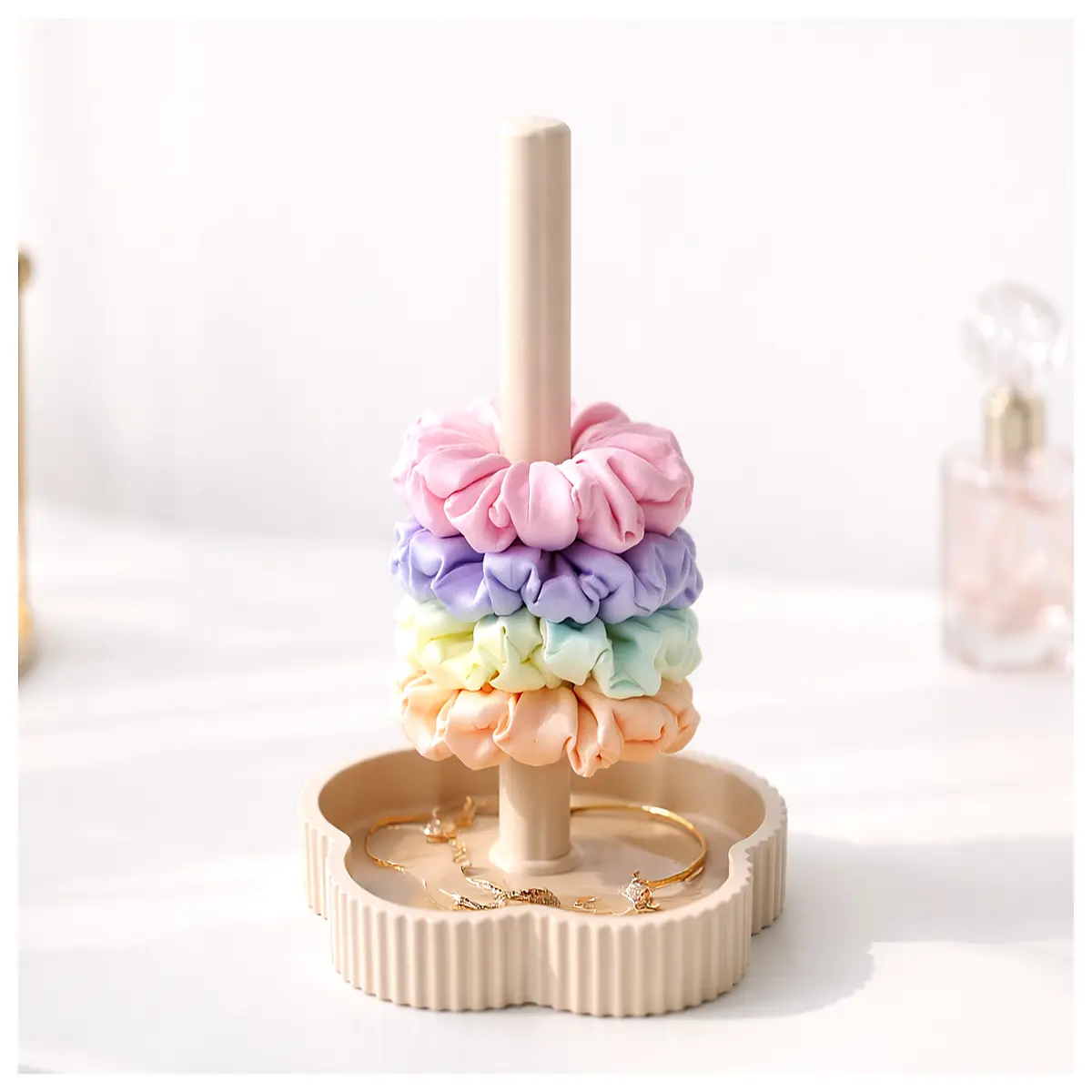 Flower Hair Clips Holder QCraft Concealed Joint Display Stand Decorative Accessory Gift Idea Creative Shelf Organizer