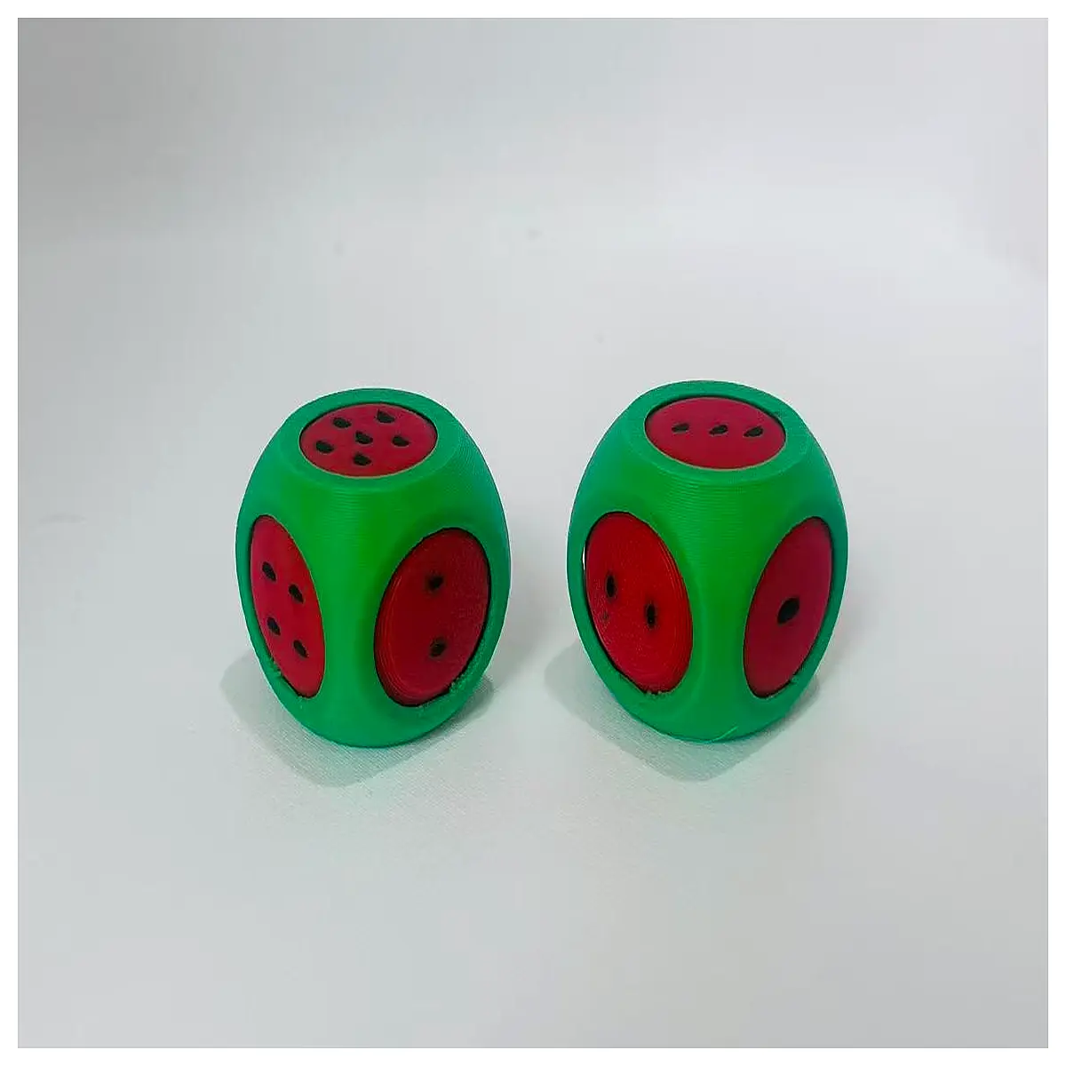 Rollable Watermelon Dice Toy Fun Puzzle Game Kids Birthday Gift Rolling Fruit Dice Suitable for Baby Learning