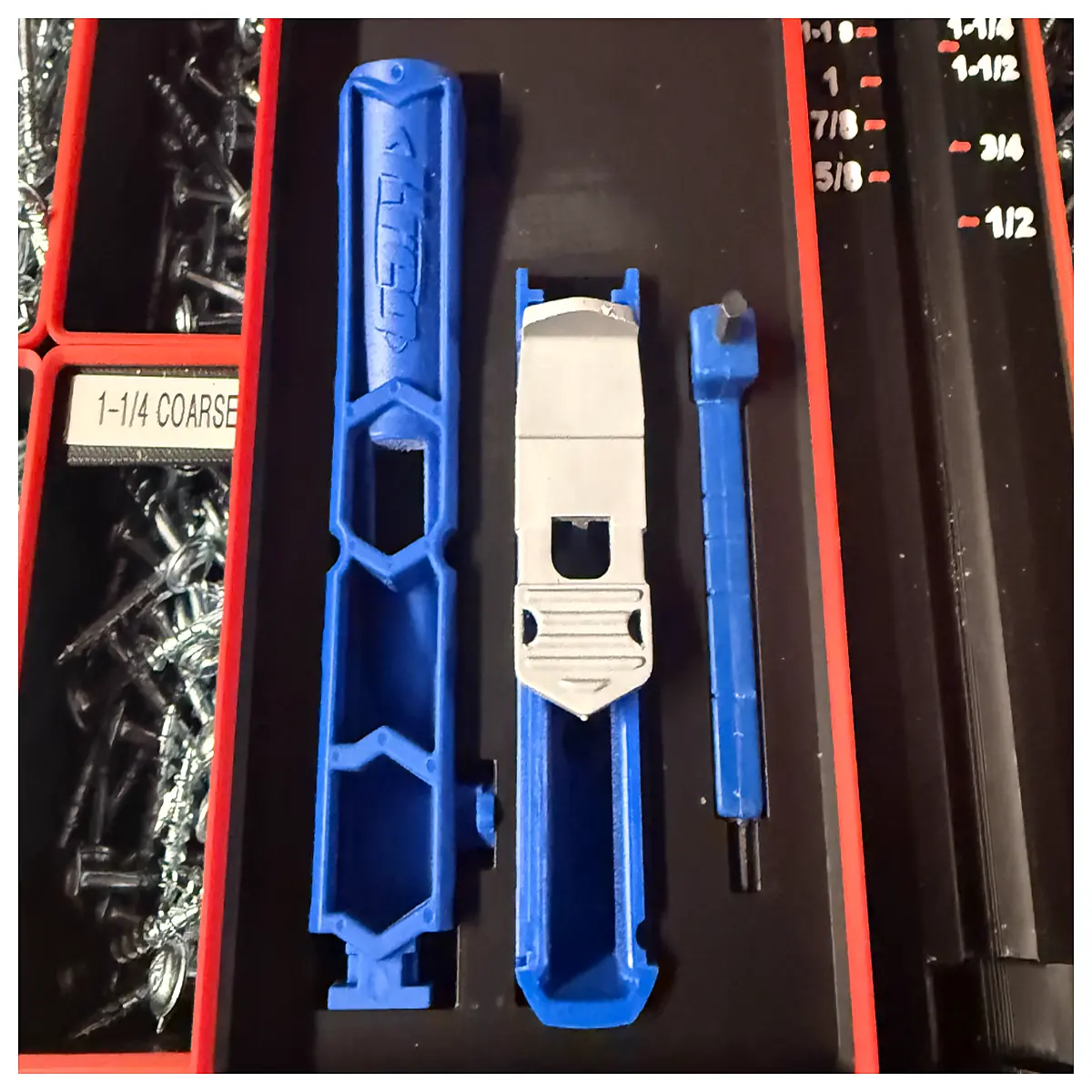 gridfinity kreg 310 jig organizer box storage container modular system for woodworking pocket hole alignment