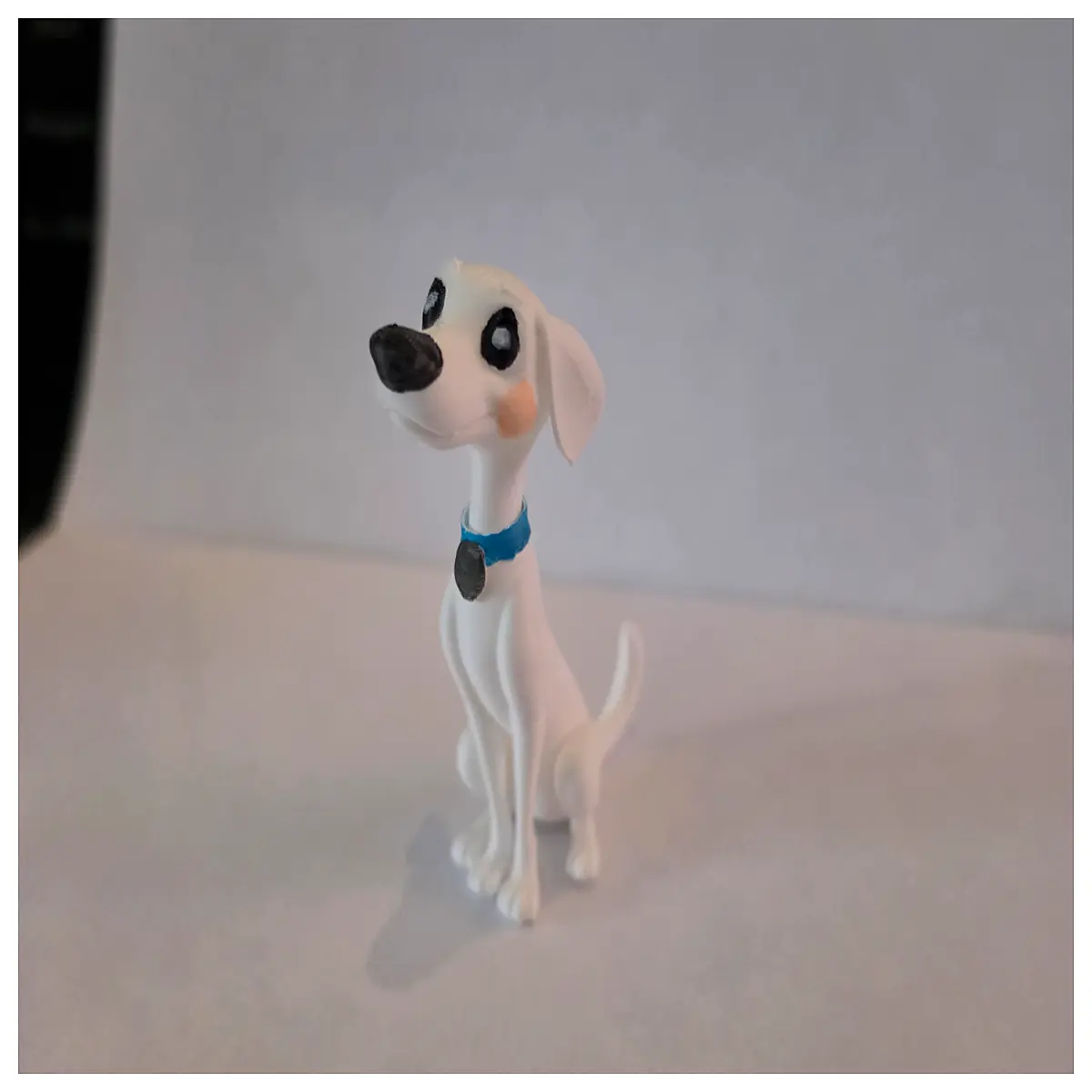 cute sitting dog figurine print easy support low filament