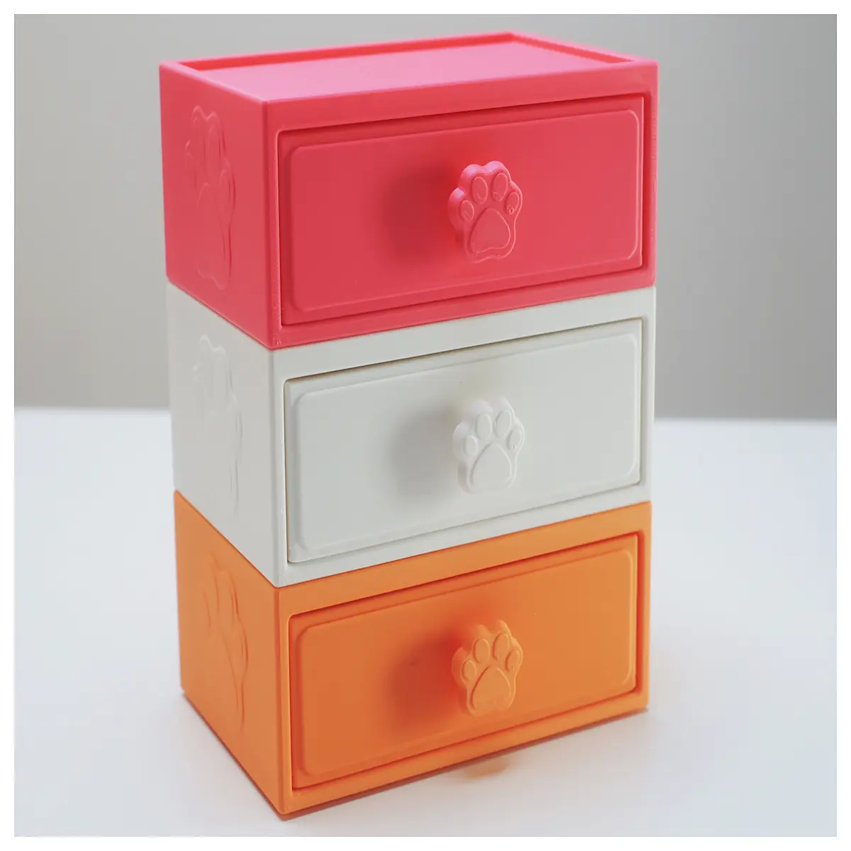 Cat Paw Storage Box Multi Layer Organizer Drawer Storage Box Stackable Container Kitchen Bathroom Storage Home Organization