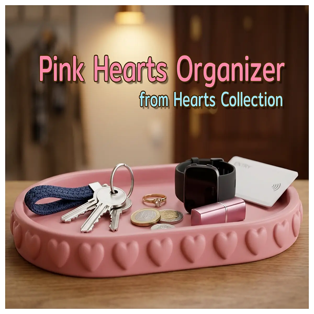 pink desk organizer cute stationery storage box for makeup brushes and jewelry small items aesthetic room decor