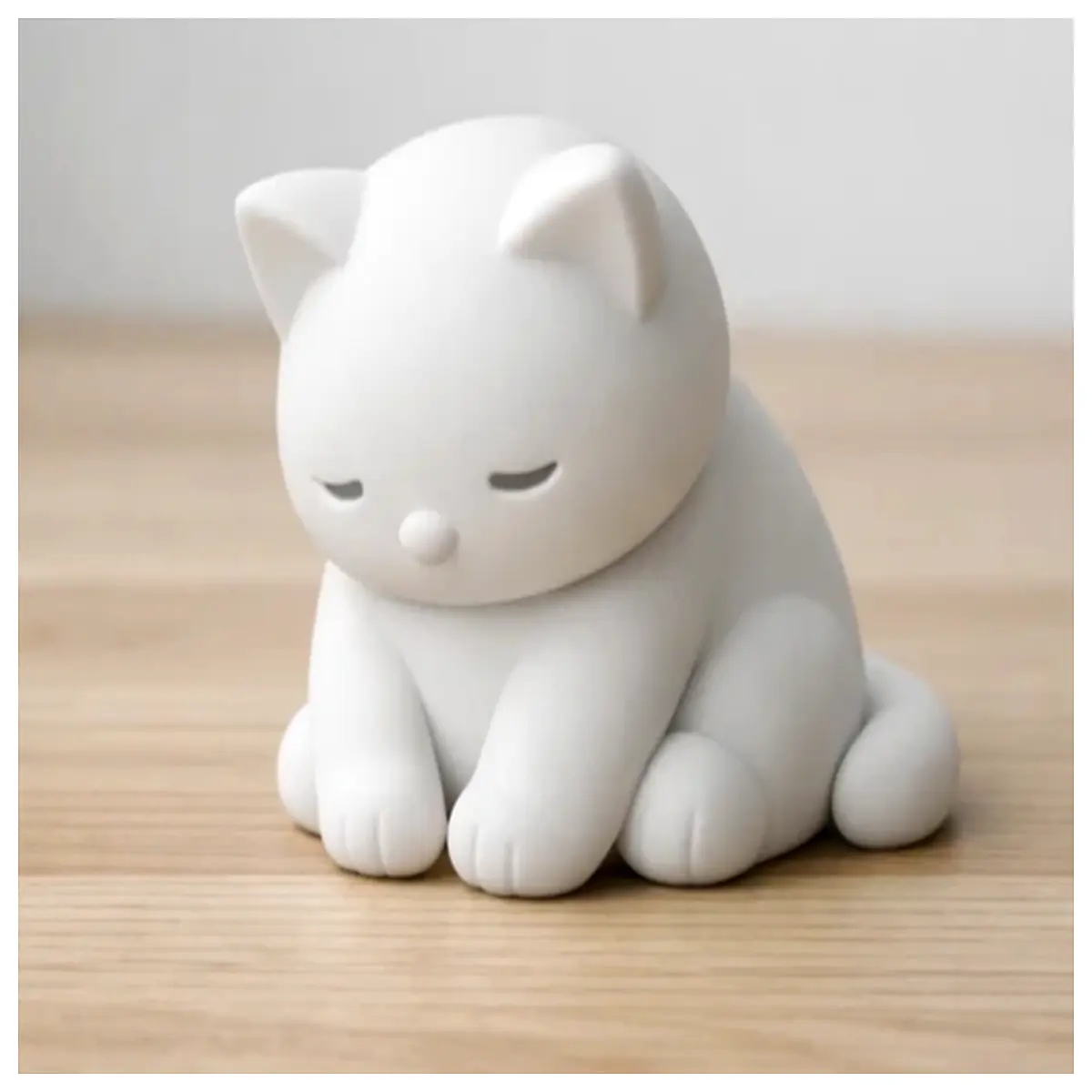 cute sleeping cat plushie realistic closed eye toy soft hugging pet pillow for bed