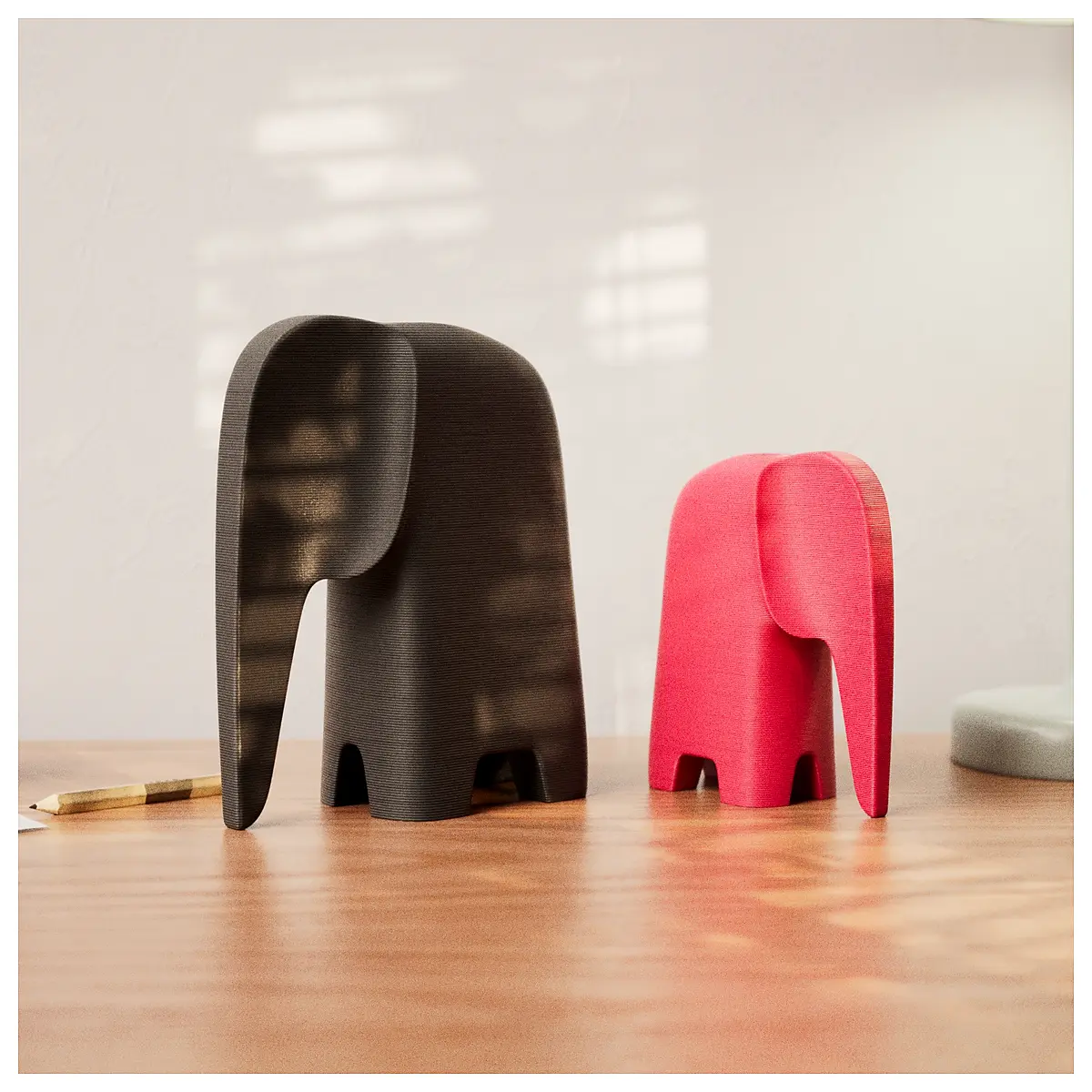 minimalist elephant decor modern abstract animal statue zen home office art piece sleek ceramic elephant figurine contemporary living room accent