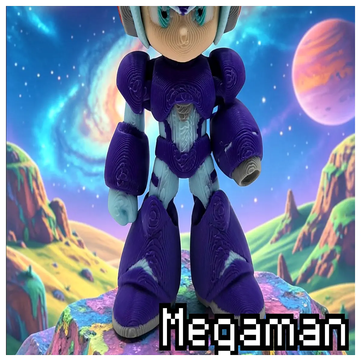 MEGAMAN Articulated Joints Print Ready Parts No Support Needed Single Piece Model 3D Printed Joint Assembly DIY Model Components