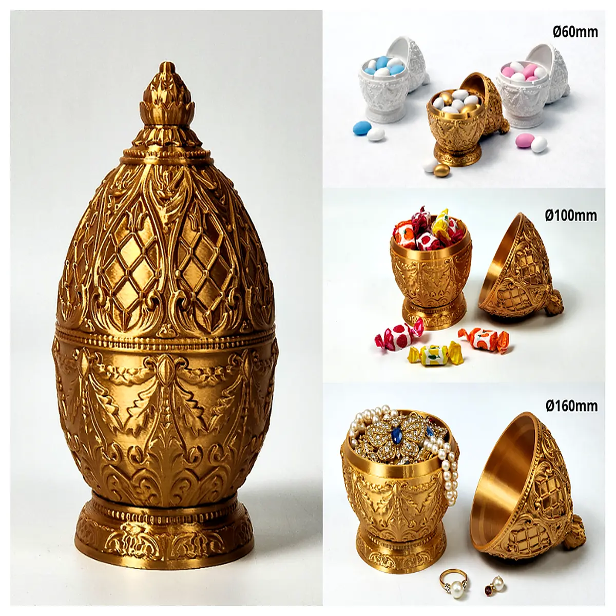 egg shaped container for candy jewelry gift box elegant decorative storage