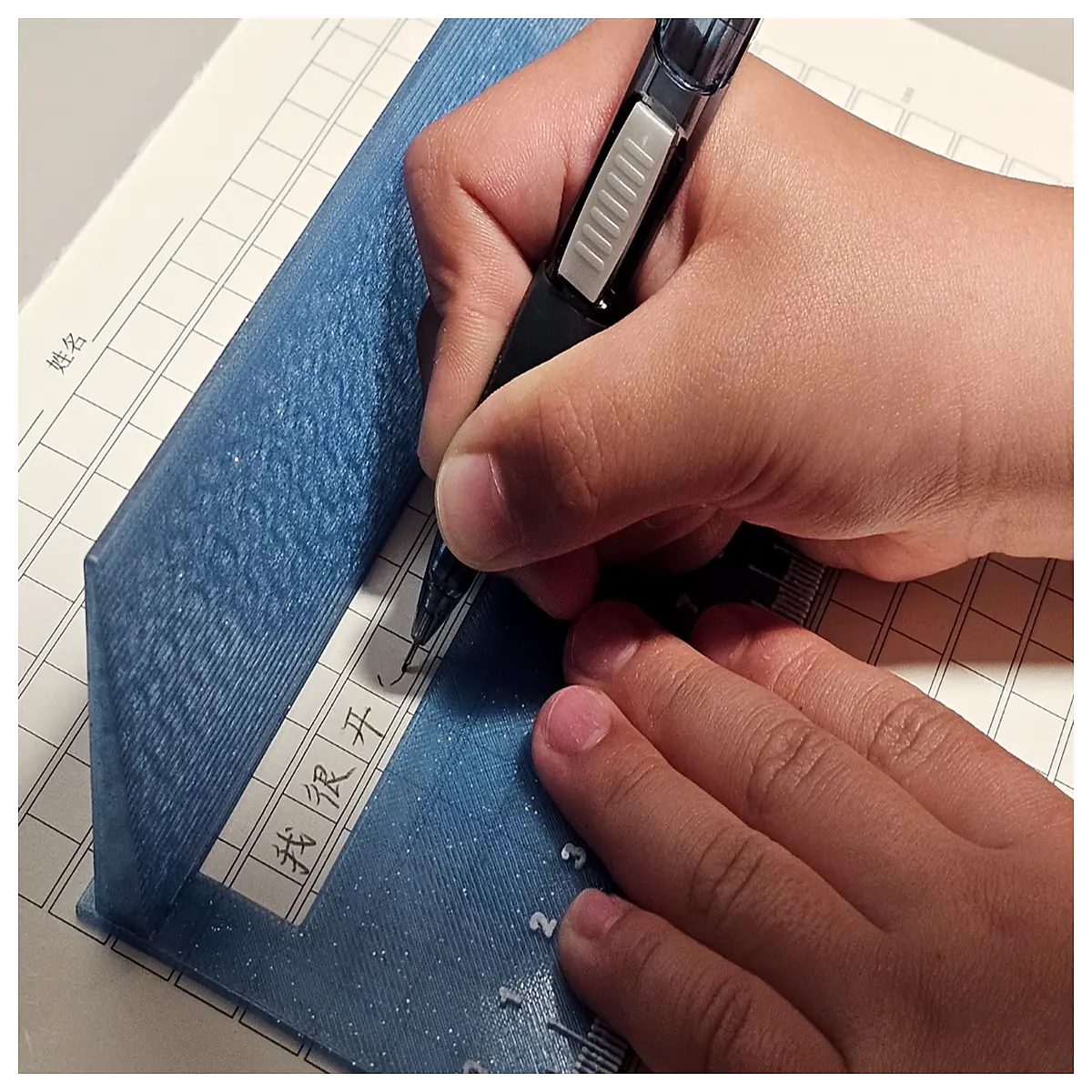 student handwriting posture corrector ruler anti hook hand guide tool for kids calligraphy pen grip aid