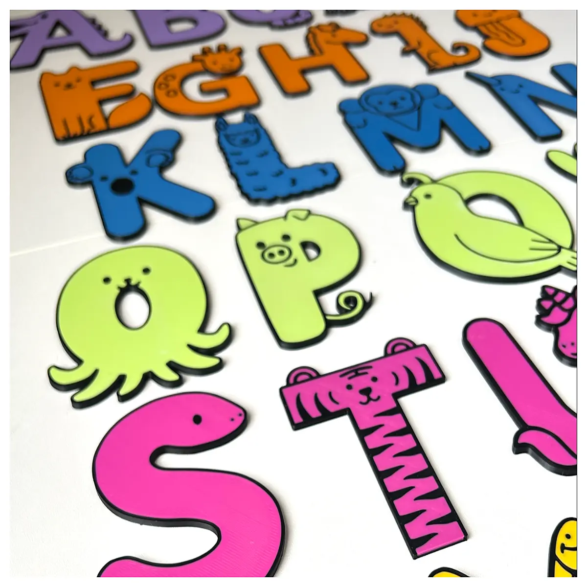 Animal Alphabet Letter Set Learning Toys Kids Education Puzzle Game Animal Recognition Brain Teaser Toys Animal Alphabet