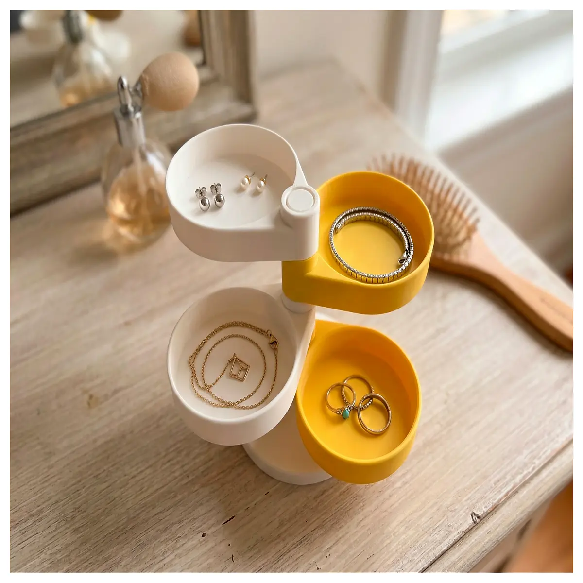Small Items Organizer Petal Shelf Desk Jewelry Holder Desktop Storage Solutions Multi Function Storage Box Home Office Organizer