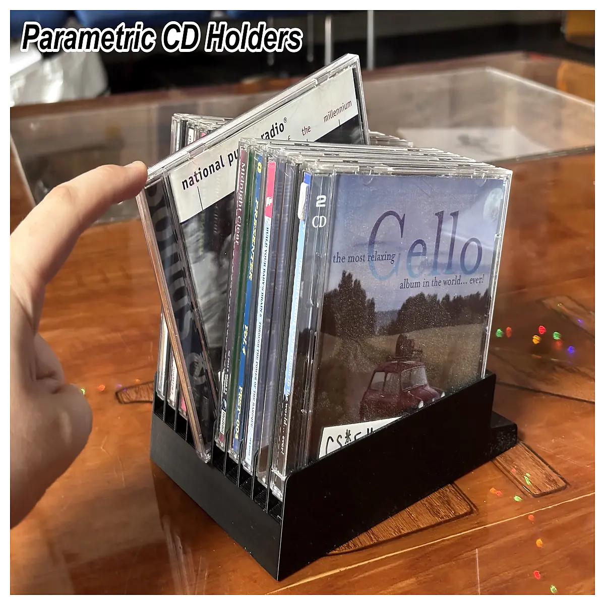 CD Album Sleeves Storage Solution Collection Optimize Space Multi Slot Display Stand DIY Organization for Music Lovers