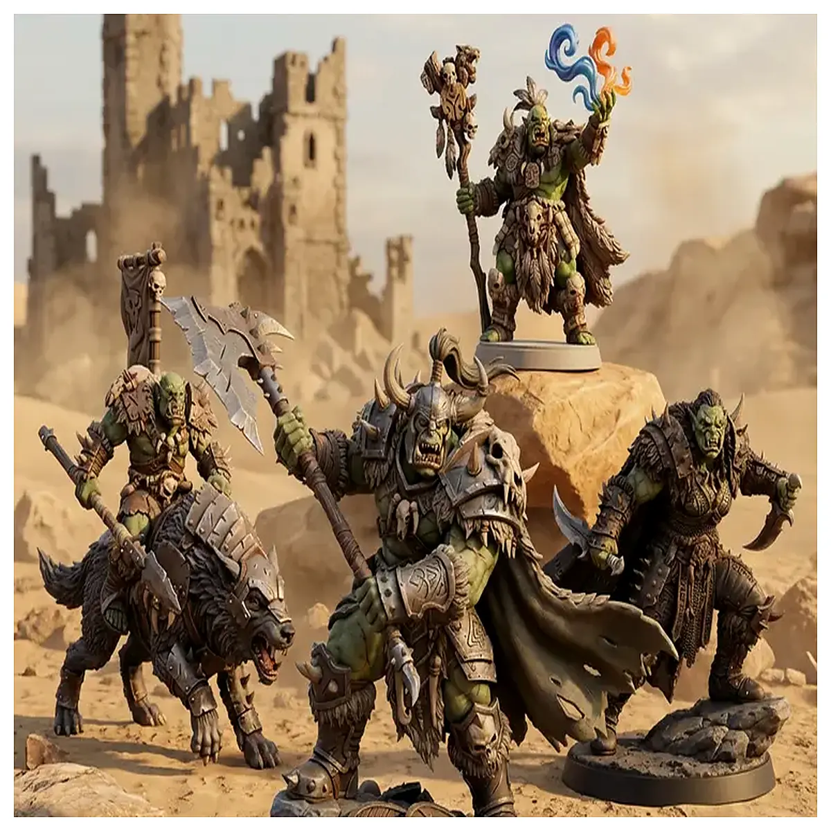 orc action figures collectible toys for kids boys fantasy role play gifts