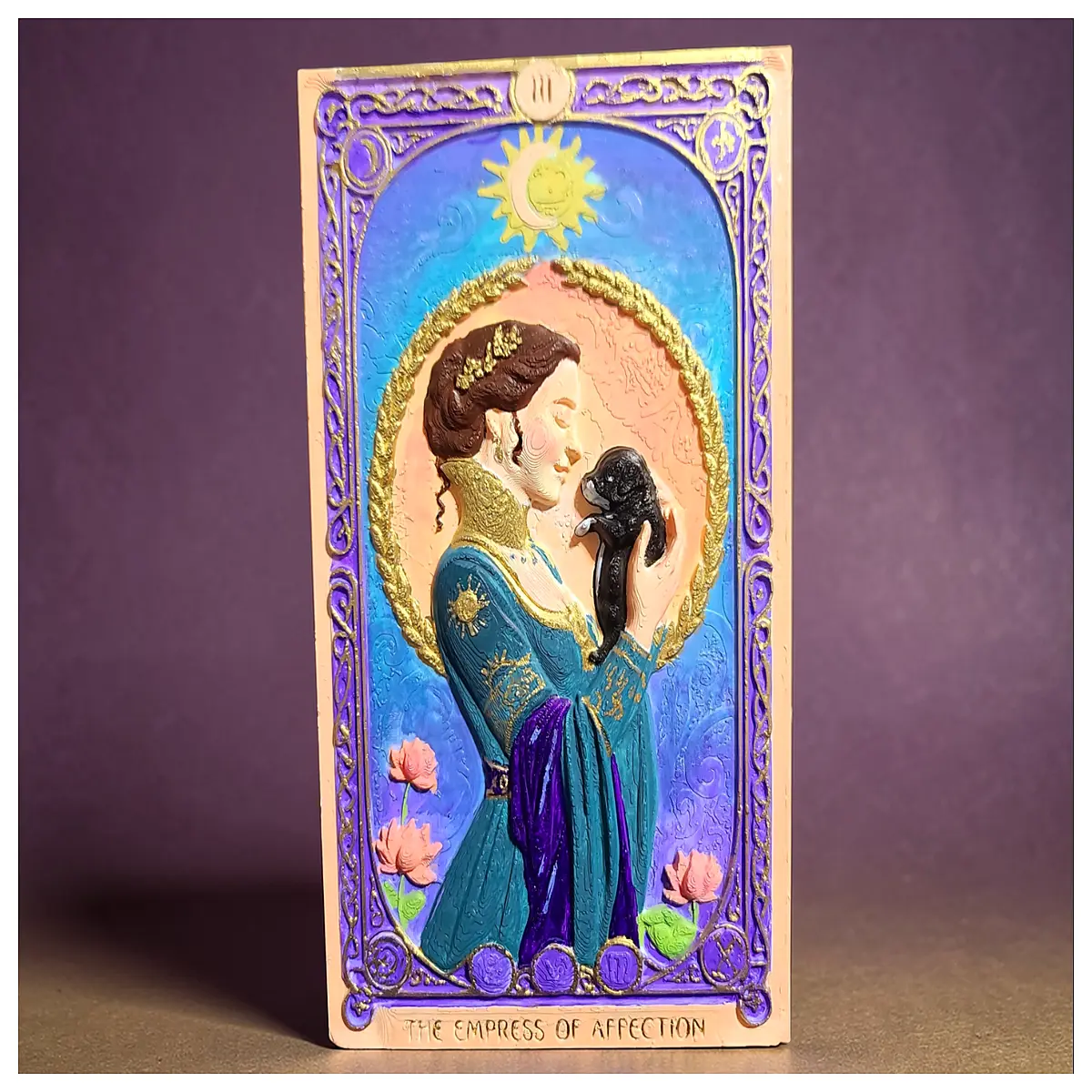 Relief Sculpture Model Royal Decor Art Figurine Memorial Gift Girl Gift Collection Item