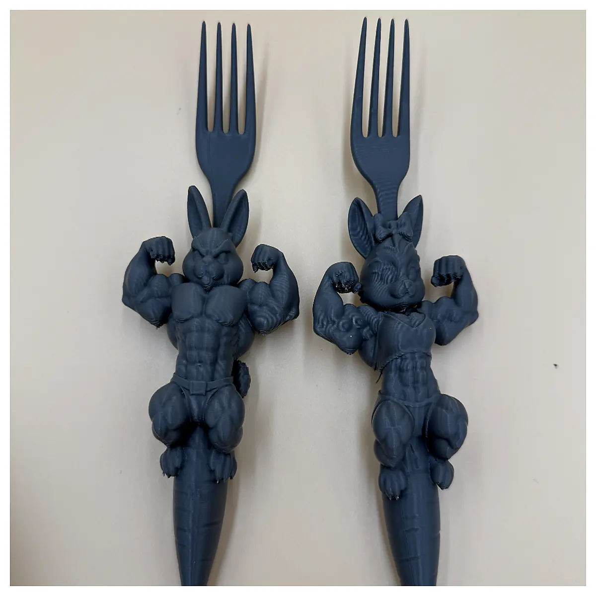 Easter Bunny Fork Decoration Festive Gift Creative Ornament Easter Decor Easter Bunny Fork Decoration Festive Gift Creative Ornament