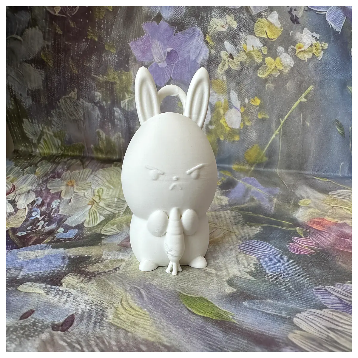 Grumpy Rabbit Figurine Cute Cartoon Decoration Kids Toy Birthday Gift Home Decor Rabbit Accessories