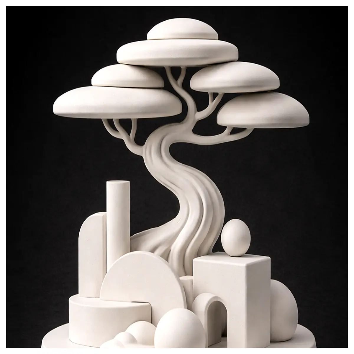 Bauhaus Bonsai Recreate the Essence Modern Minimalist Landscape Indoor Decor Garden Art Bonsai Accessories Plant Art