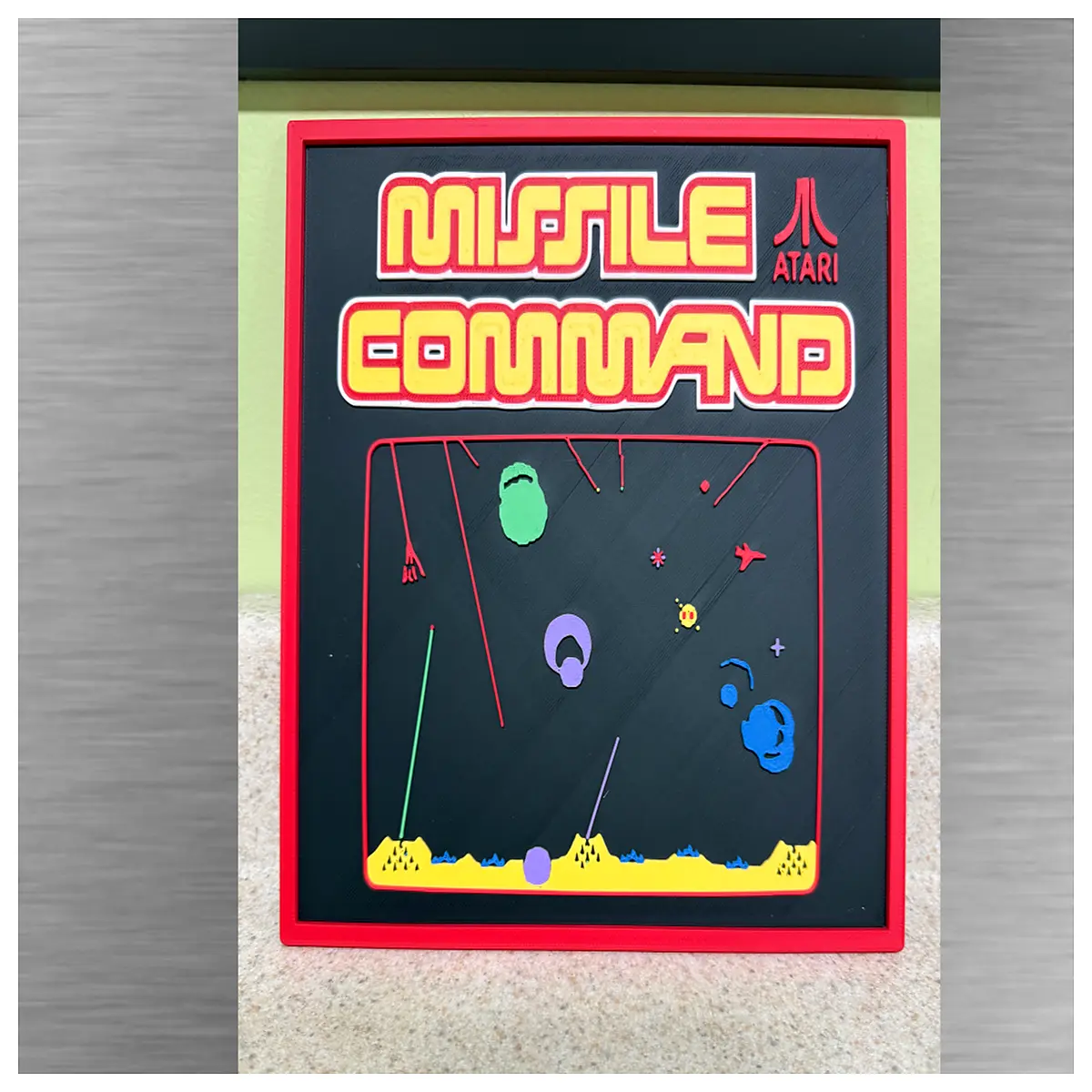 Arcade Art Missile Commander Game Screen Flight Simulator Display Gaming Monitor Gaming Accessory PC Monitor Gamer Gear