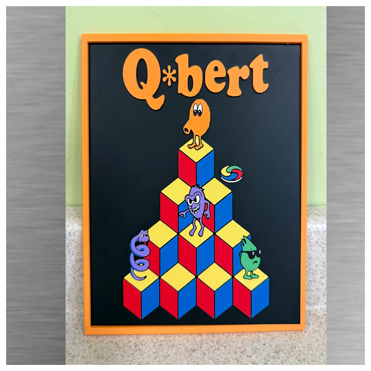 Q bert Arcade Screen 200x200 Retro Game Display Classic Arcade Parts Accessories Gaming Screen Replacement