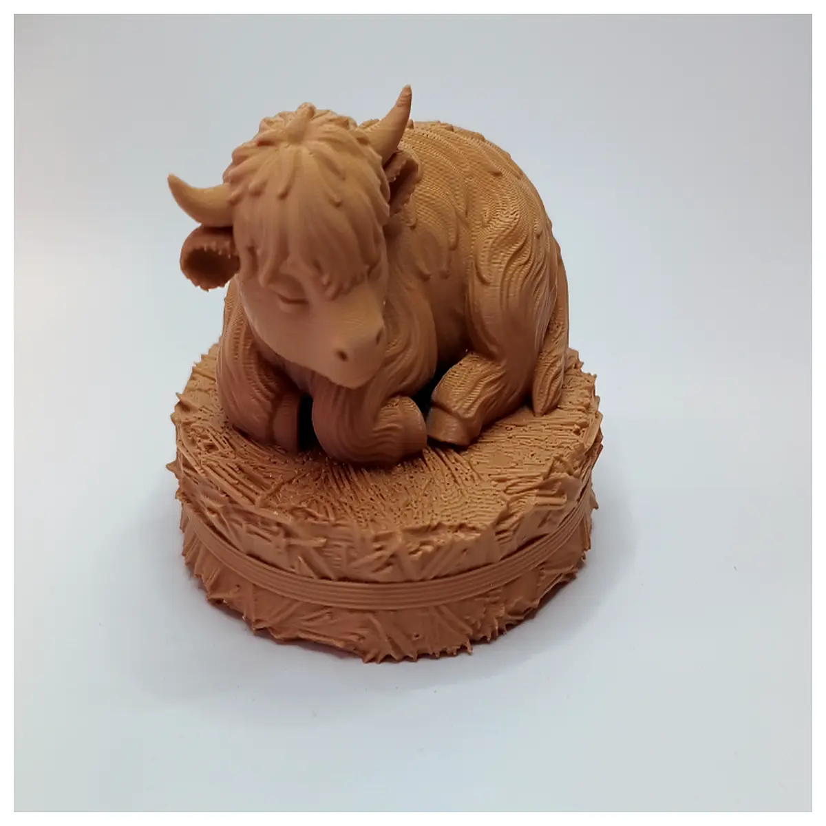 Highland Cattle Sculpture Decoration Ranch Figurine Grassland Display Countryside Decor Animal Statue Decorative Sculpture