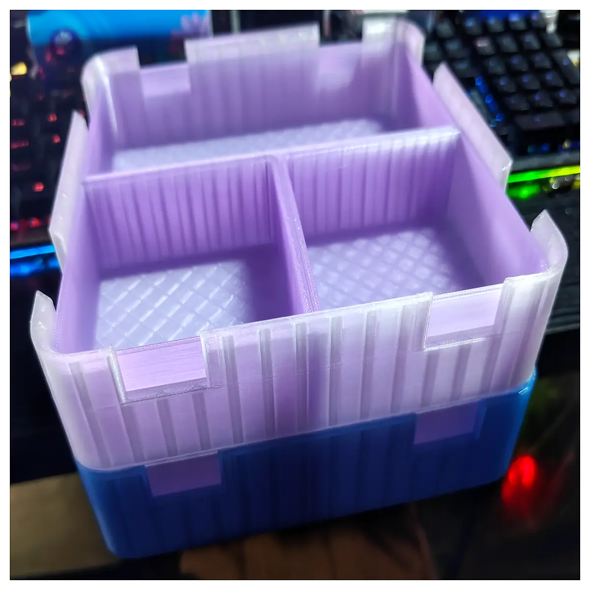 178 178 Part Dividers Storage Box Thin Stackable Organizer Boxes Clear
