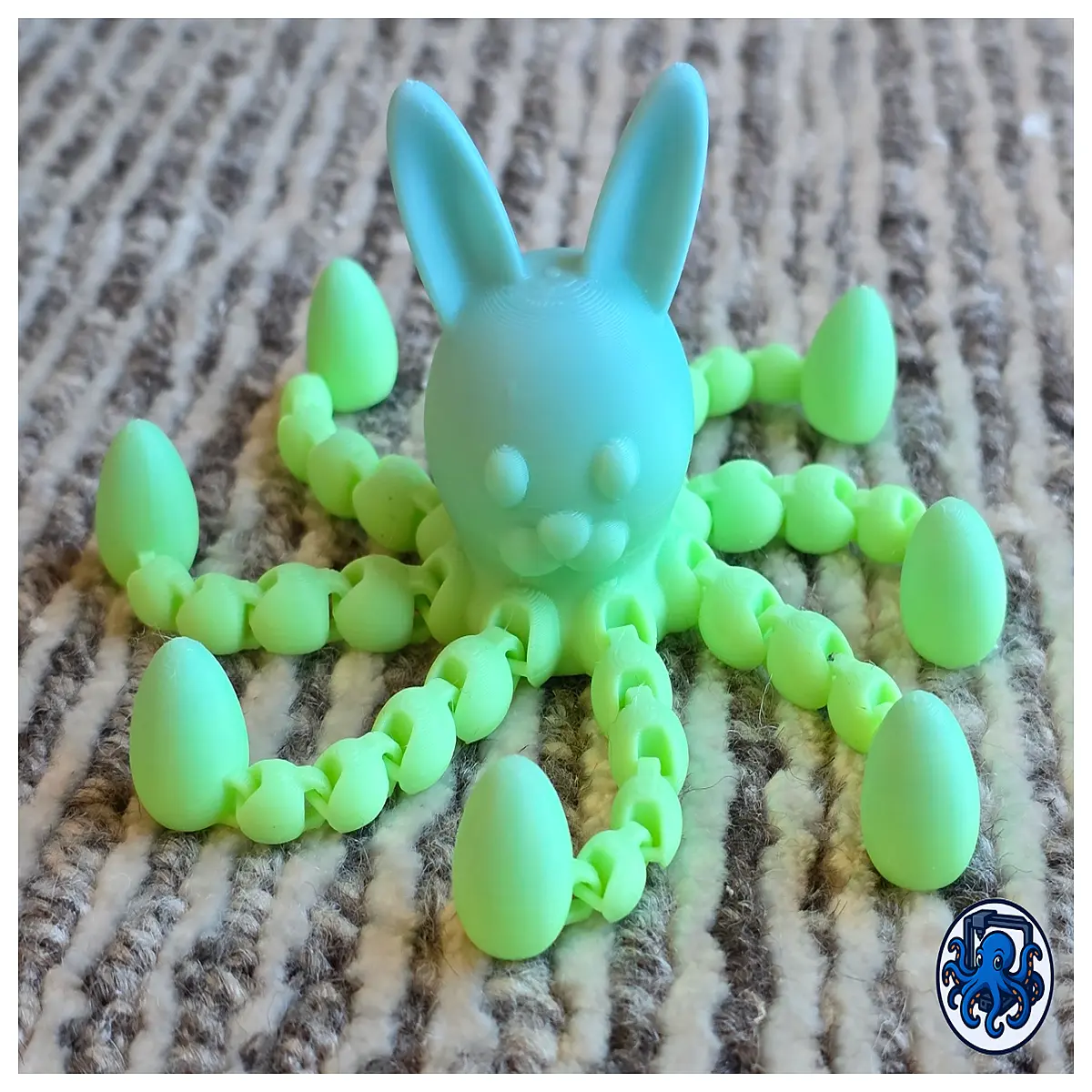 Animatronic Easter Octopus Toy Bunny Ears Hatching Egg Decoration Easter Gift Set