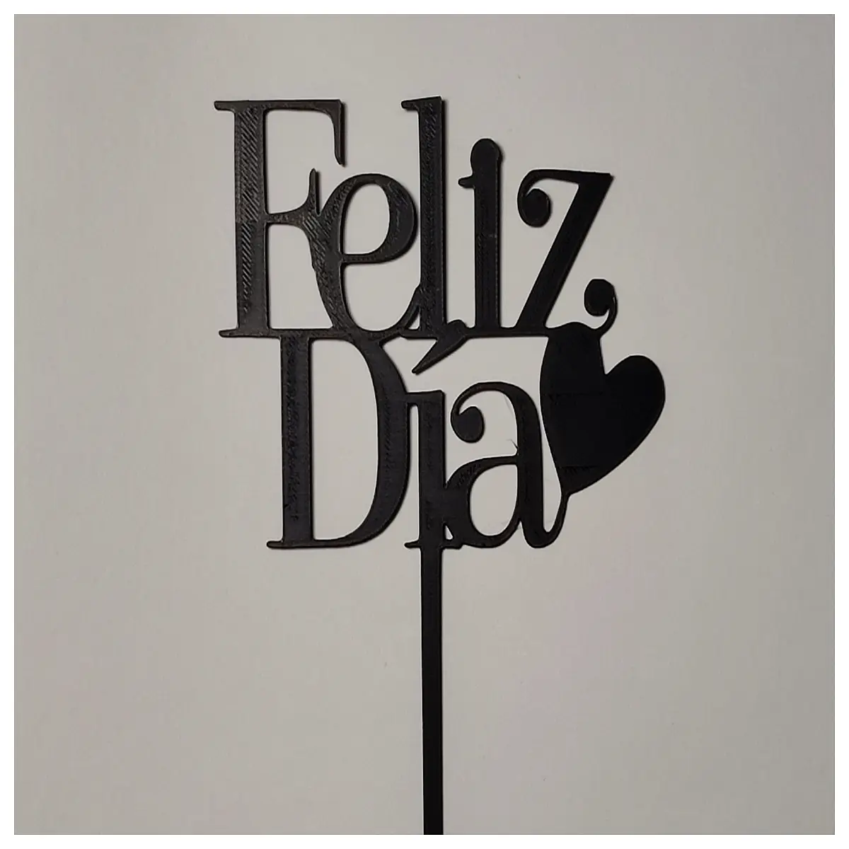 happy day silhouette cake topper insert for birthday party decoration