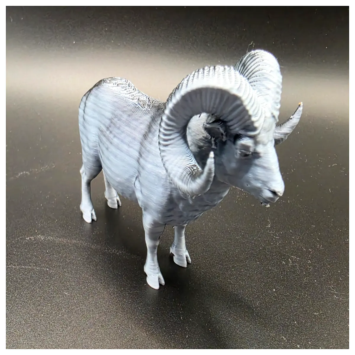 Realistic Model Horned Animal Toy Simulation Sheep Decoration Animal Figurine Home Kids Gift Horn Model