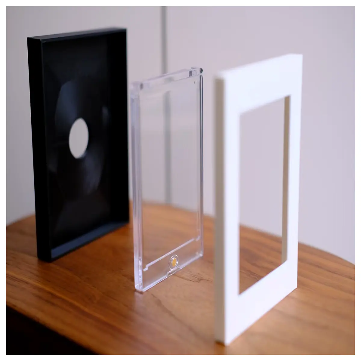 miniature shadow box frame for 110x738mm card sleeve case collectible storage