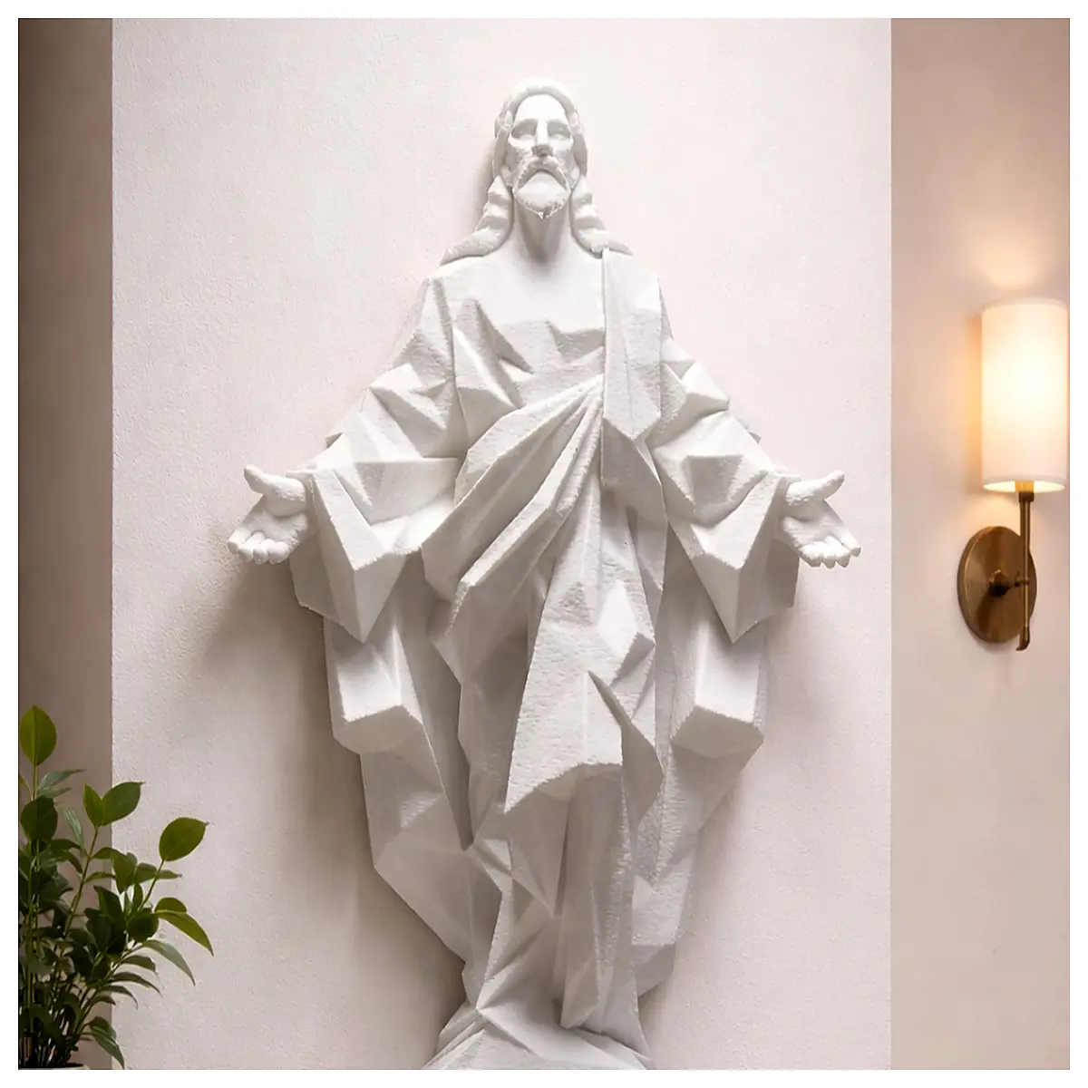 Jesus Wall Hanging Statue Religious Art Holy Image Prayer Decor Mary Statue Church Chapel