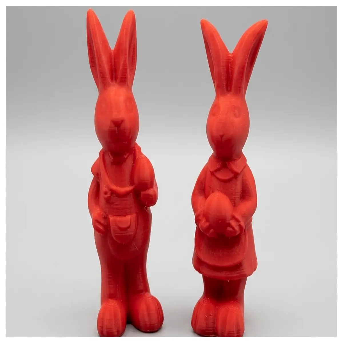 Easter Bunny Decoration Set Double Figure Wall Thickness Optimized Festive Decor Accessory Gift Idea Easter Rabbit Figures