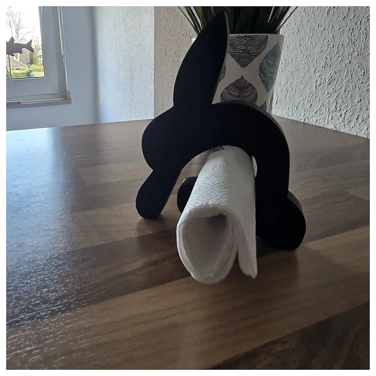 Rabbit Placemat Holder Decoration Desktop Ornament Kitchen Dining Accessory Creative Home Decor Rabbit Figurine