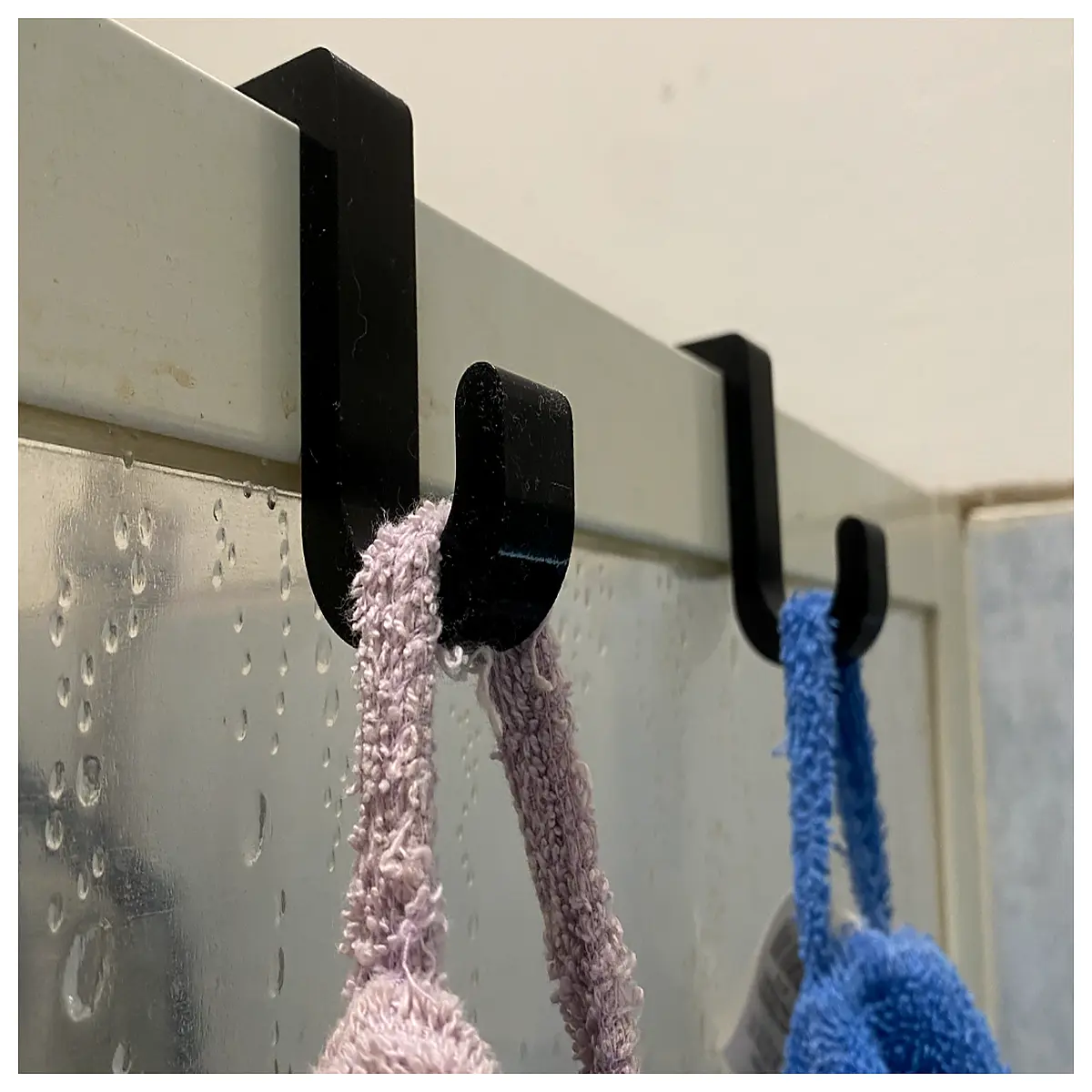 Shower Hooks Wall Mounted Towel Rack Bathrobe Holder Bathroom Shelf Organizer Modern Design