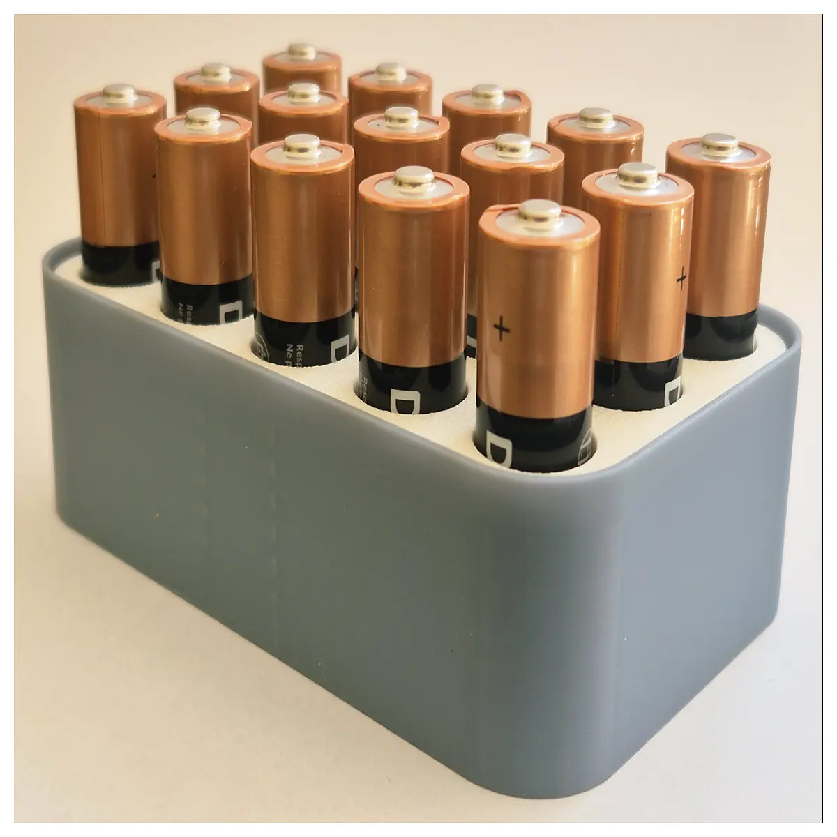 AA Battery Box Organizer 15 Pockets Battery Storage Case Phone Headphone Holder Home Organization Battery Storage Box