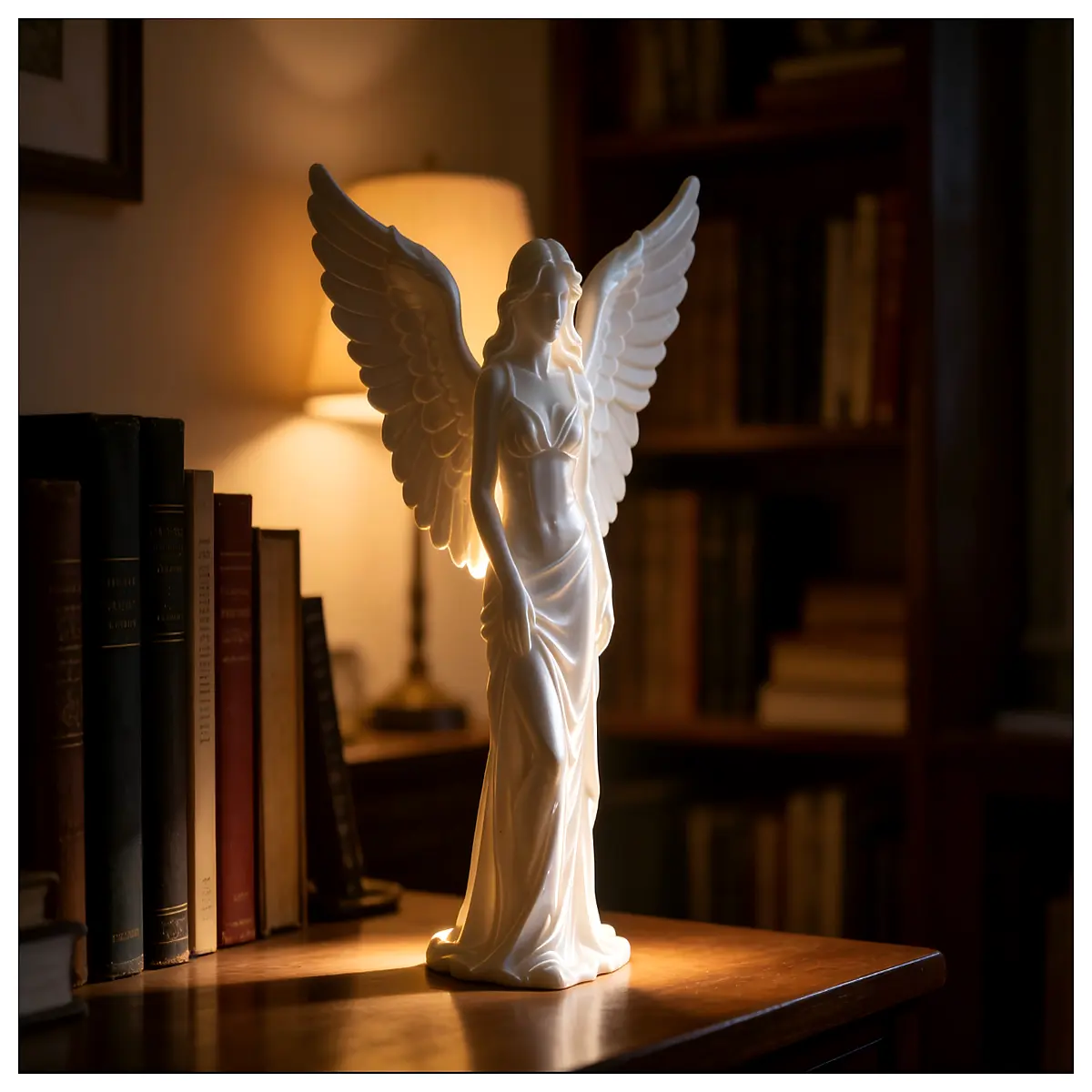 Angel Figurine Elegant Young Girl Desk Decoration Bedroom Living Room Anime Girl Gift Display Piece Ornament