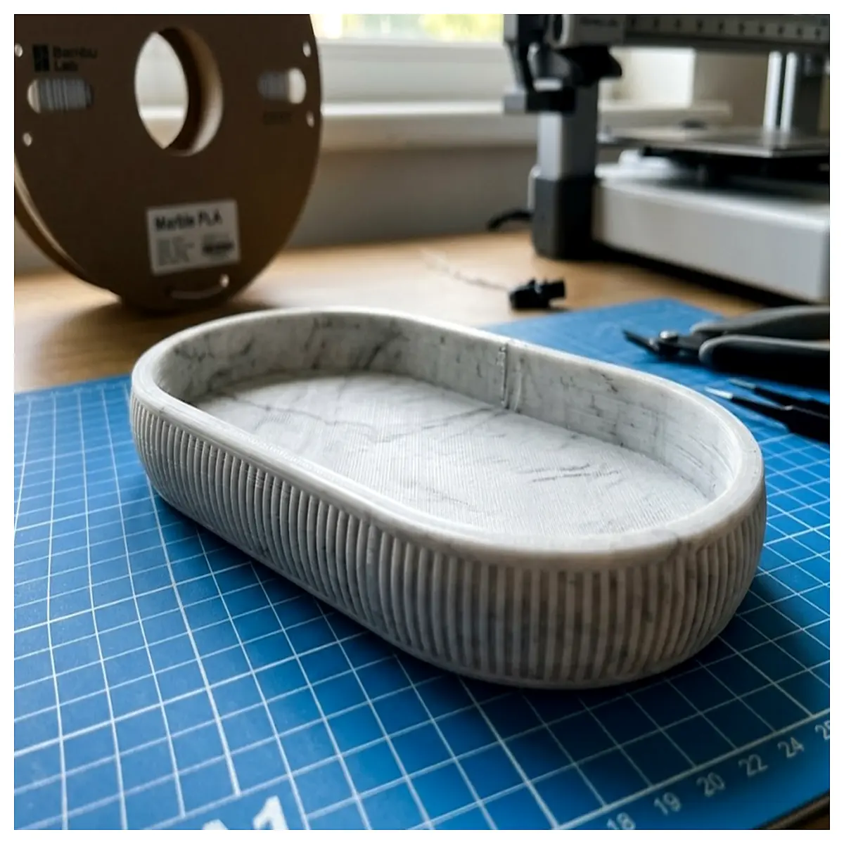 Japanese Nordic Striped Tray Organizer Zen Decor Plate Home Storage Display Tray Interior Styling Accessory