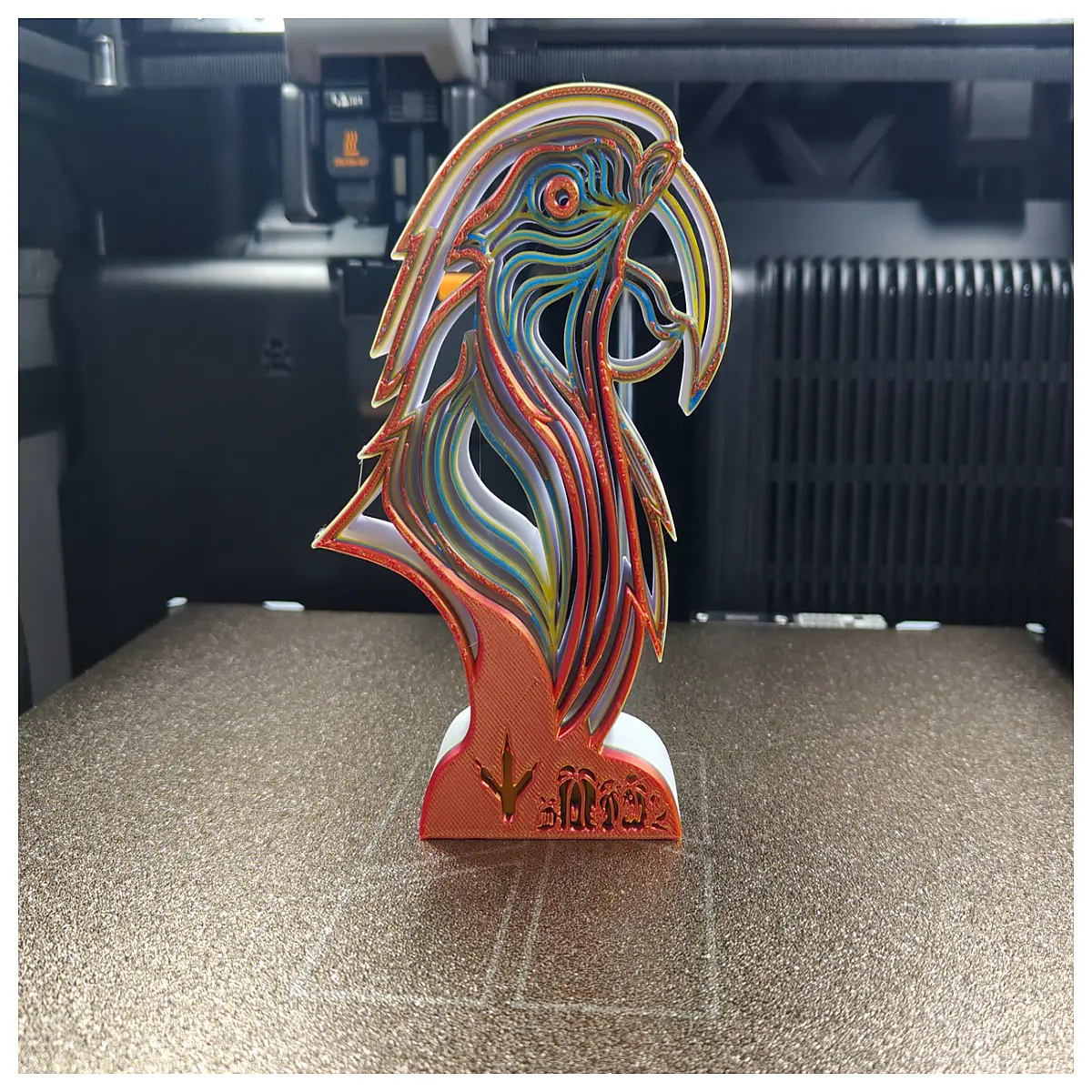 Modern Macaw Silhouette Decoration Bird Habitat Design Parrot Cage Accessories Bird Decor Elements
