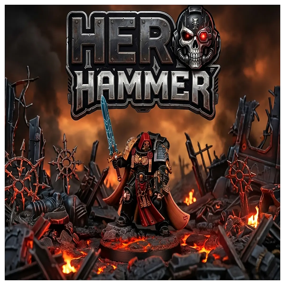 Hero Hammer Skull Shield Protector Guard Roleplay Cosplay Prop Game Gear Character Model Skull Decoration Accessory