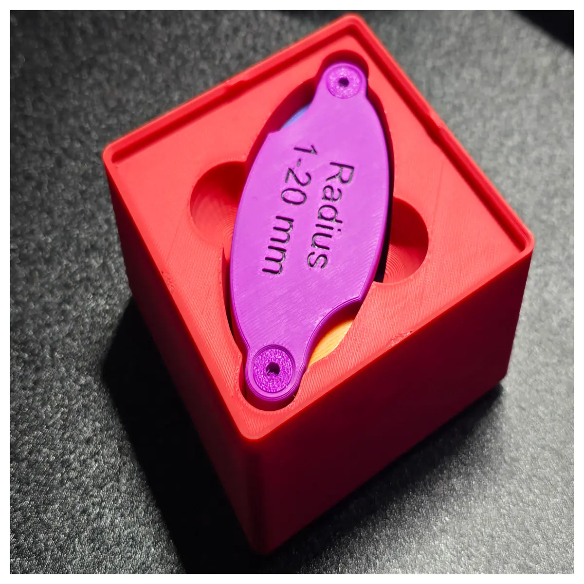 Radius Calipers Gridfinity Storage Box Measurement Tools Geometric Layout Measuring Aid Corner Radius Guide
