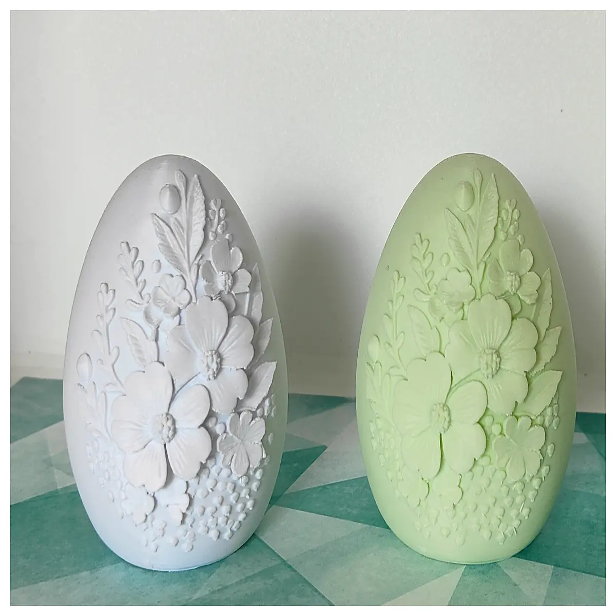 Easter Egg Decor Floral Pattern Festive Ornament Home Decoration Gift Idea Flower Design Creative Craft Easter Decoration