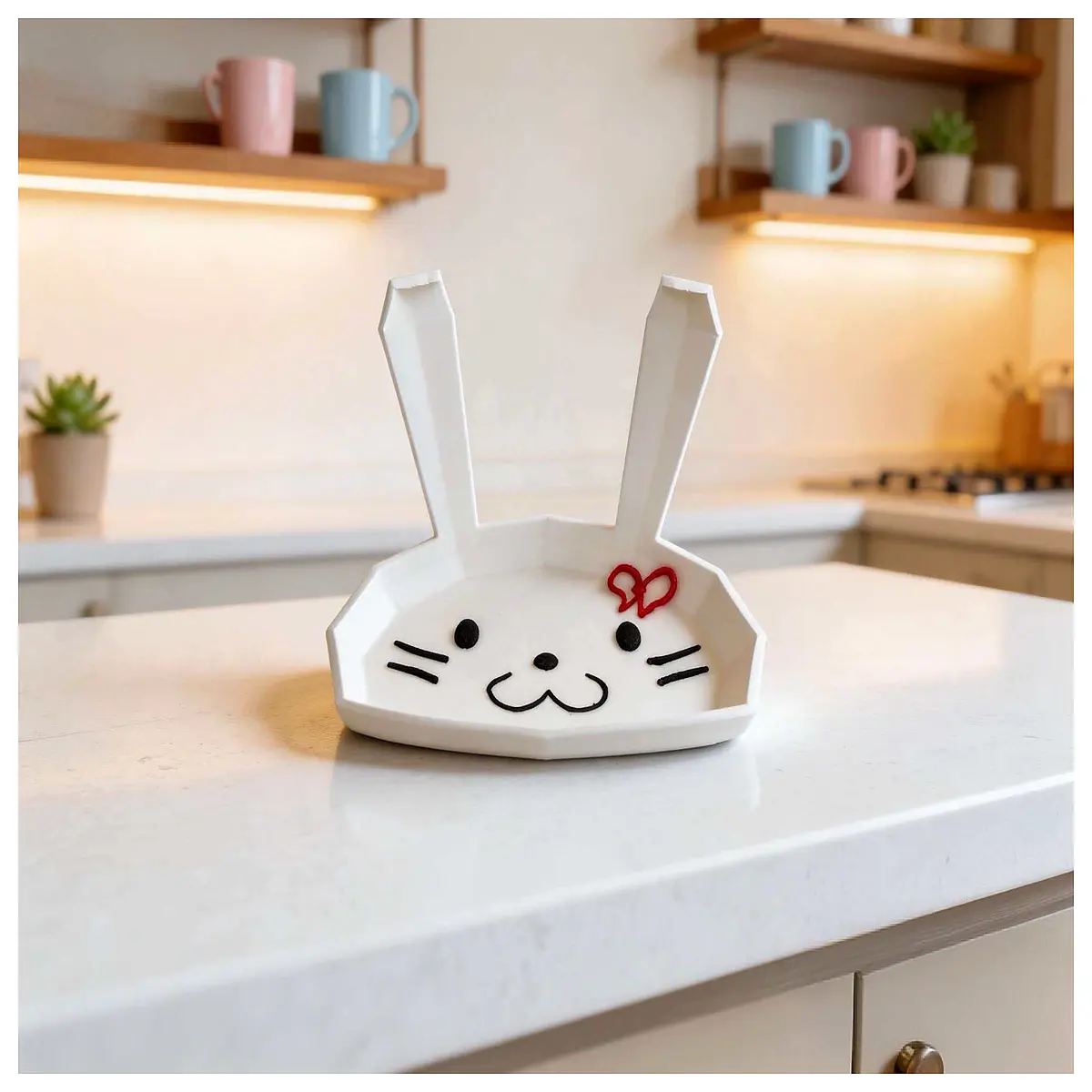 Easter Bunny Storage Bowl Jewelry Organizer Hair Accessories Box Decorative Display