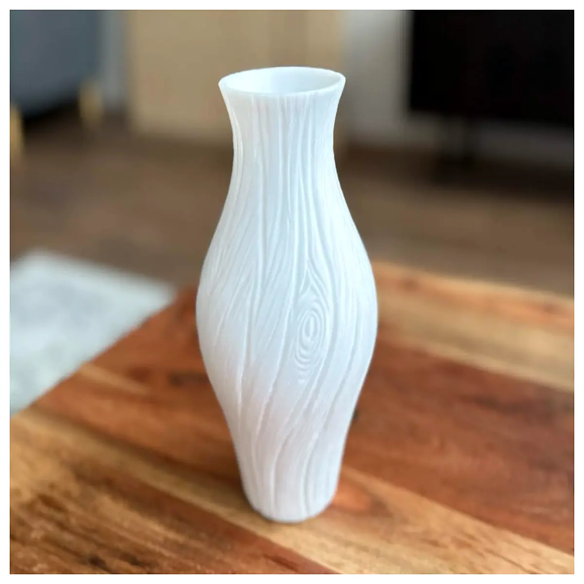Wooden Vase Home Decor Natural Pattern Art Piece Decorative Vase Living Room Accent